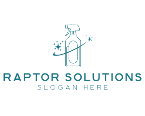 Cleaning Bottle Spray logo design