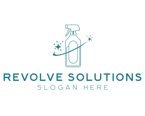 Cleaning Bottle Spray logo design