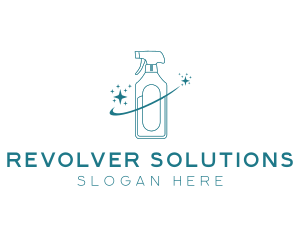 Cleaning Bottle Spray logo design