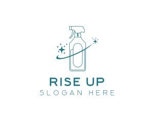 Cleaning Bottle Spray logo design