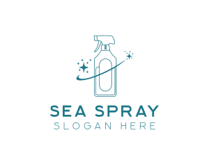 Cleaning Bottle Spray logo design