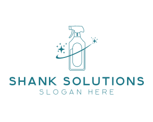 Cleaning Bottle Spray logo design