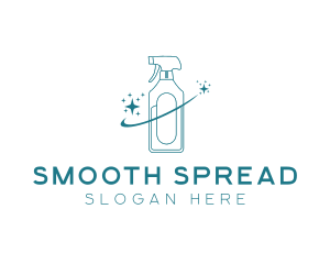 Cleaning Bottle Spray logo design