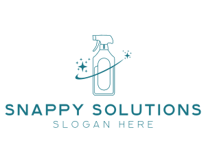 Cleaning Bottle Spray logo design