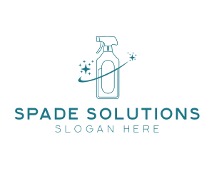 Cleaning Bottle Spray logo design