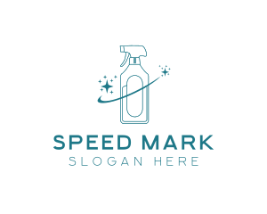 Cleaning Bottle Spray logo design