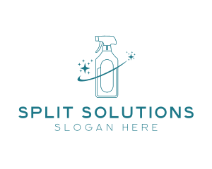 Cleaning Bottle Spray logo design