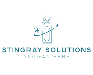 Cleaning Bottle Spray logo design