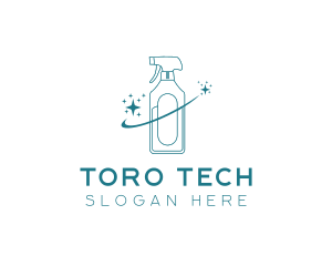 Cleaning Bottle Spray logo design