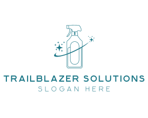 Cleaning Bottle Spray logo design