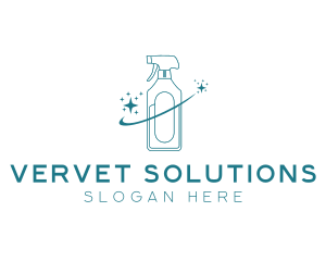 Cleaning Bottle Spray logo design