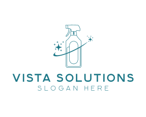 Cleaning Bottle Spray logo design