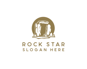 Rock - Ancient Stonehenge Tour logo design