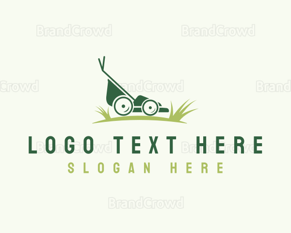 Landscaping Lawn Mower Logo