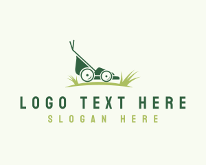 Grasscutter - Landscaping Lawn Mower logo design