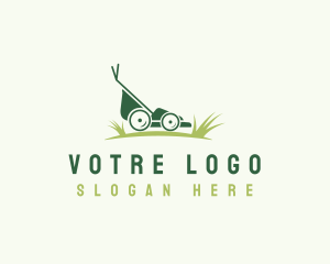 Landscaping Lawn Mower Logo