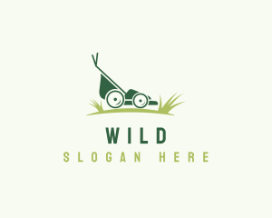 Landscaping Lawn Mower Logo