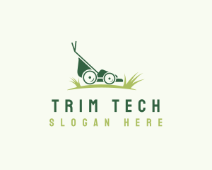 Landscaping Lawn Mower logo design