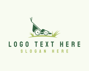 Landscaping Lawn Mower Logo