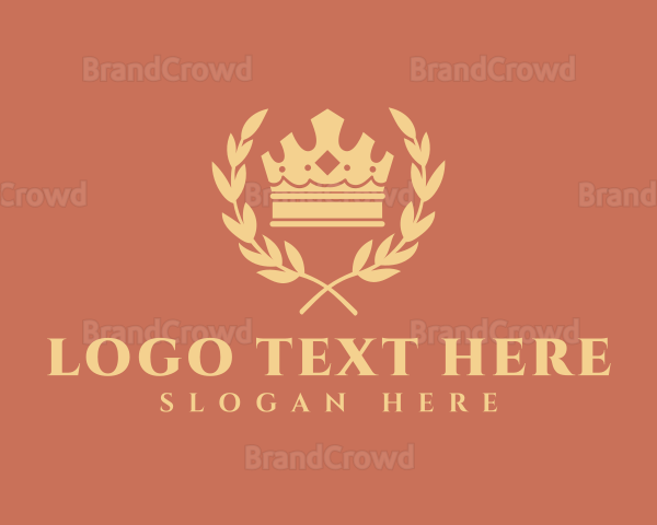 Gold Wreath Crown Logo