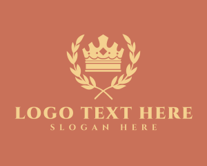 Gold - Gold Wreath Crown logo design