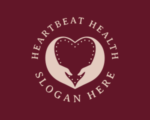 Cardiology - Heart Hand Support logo design