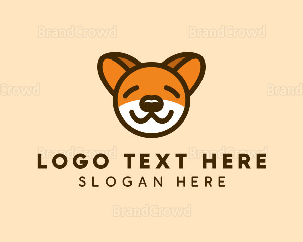 Cute Sleeping Dog Logo