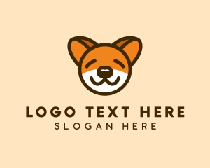 Corgi - Cute Sleeping Dog logo design