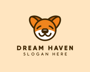 Sleeping - Cute Sleeping Dog logo design