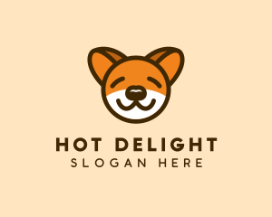 Cute Sleeping Dog logo design