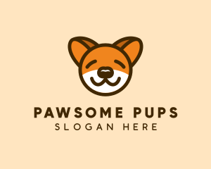 Cute Sleeping Dog logo design