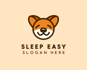 Cute Sleeping Dog logo design