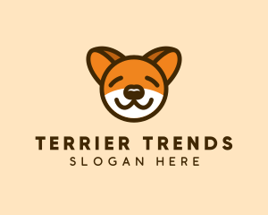 Terrier - Cute Sleeping Dog logo design