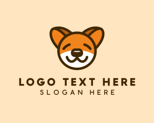 Cartoon - Cute Sleeping Dog logo design