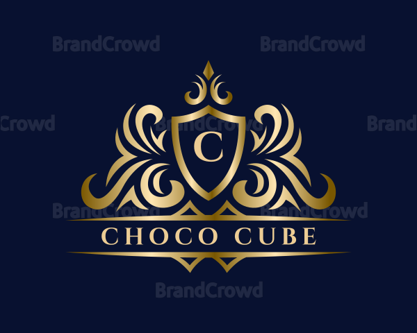 Luxury Shield Crown Royalty Logo