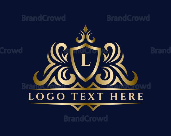 Luxury Shield Crown Royalty Logo