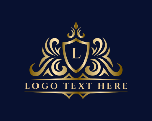 Luxury Shield Crown Royalty Logo