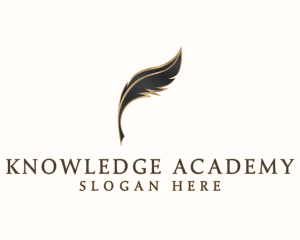 Teaching - Academic Learning Quill logo design