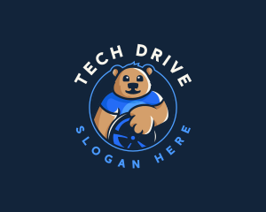 Bear Driver Driving logo design