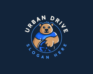 Bear Driver Driving logo design