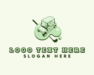 Golf Buggy - Golf Cart Vehicle logo design