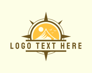 Adventure - Outdoor Mountain Compass logo design