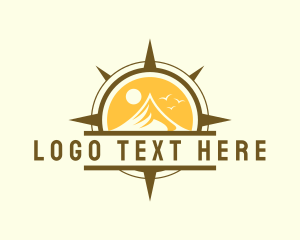 Compass - Outdoor Mountain Compass logo design