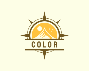 West - Outdoor Mountain Compass logo design