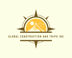 Direction - Outdoor Mountain Compass logo design