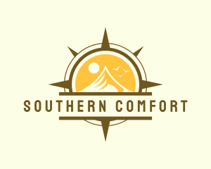 South - Outdoor Mountain Compass logo design