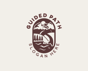 Travel Pathway Mountain logo design