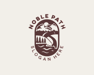 Travel Pathway Mountain logo design