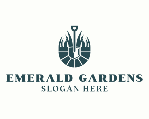 Shovel Grass Garden logo design