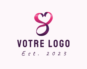 Woman - Heart Ribbon Boutique logo design